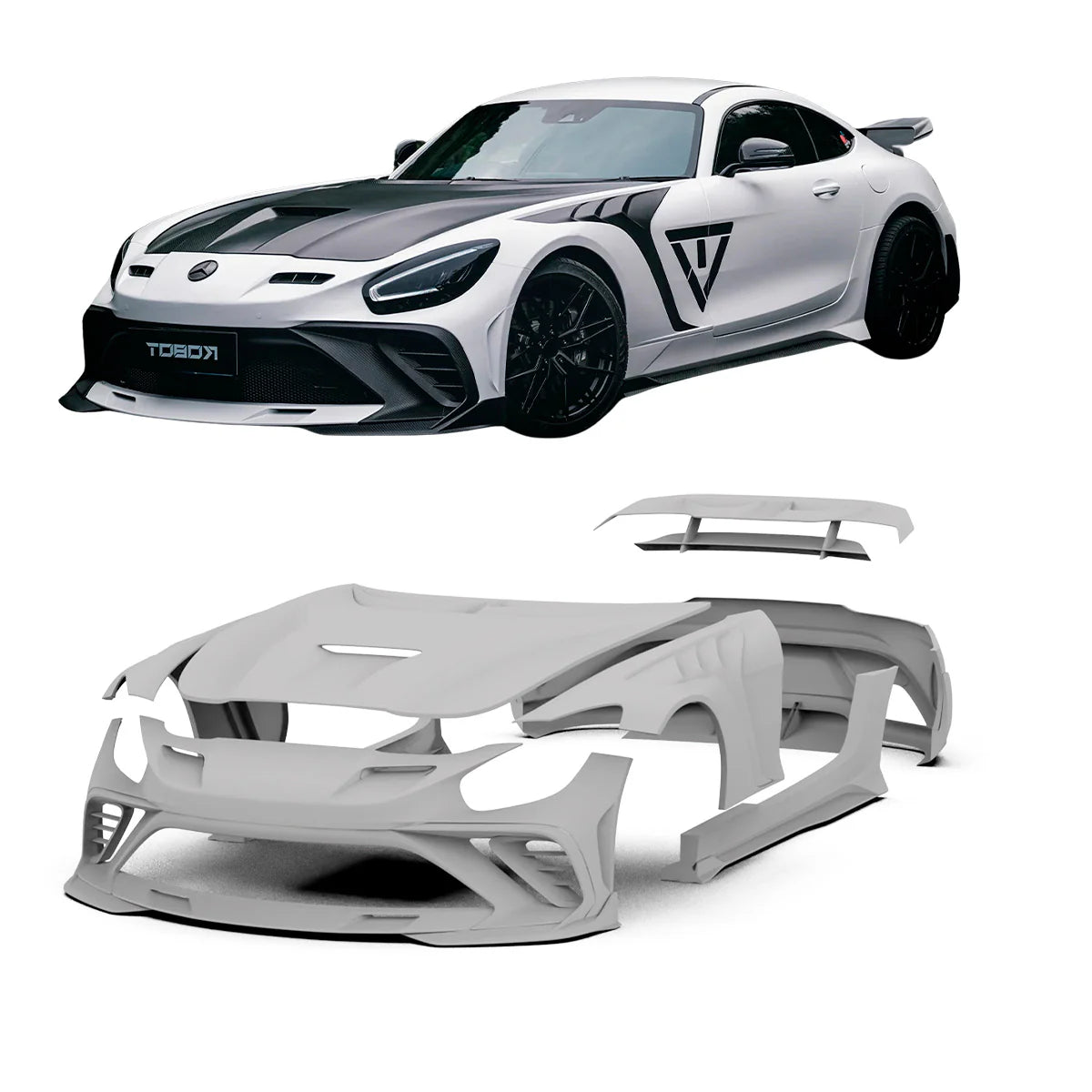 CARBON WIDE BODY KIT for MERCEDES BENZ AMG GT COUPE C190 2014 - 2021