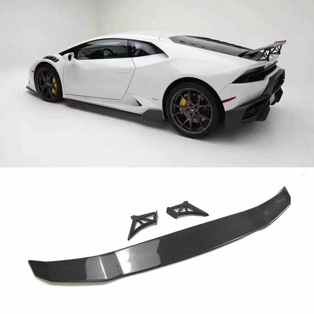 For Lamborghini Huracan LP580 LP610 Carbon Fiber Rear Wing Spoiler 2015 - 19