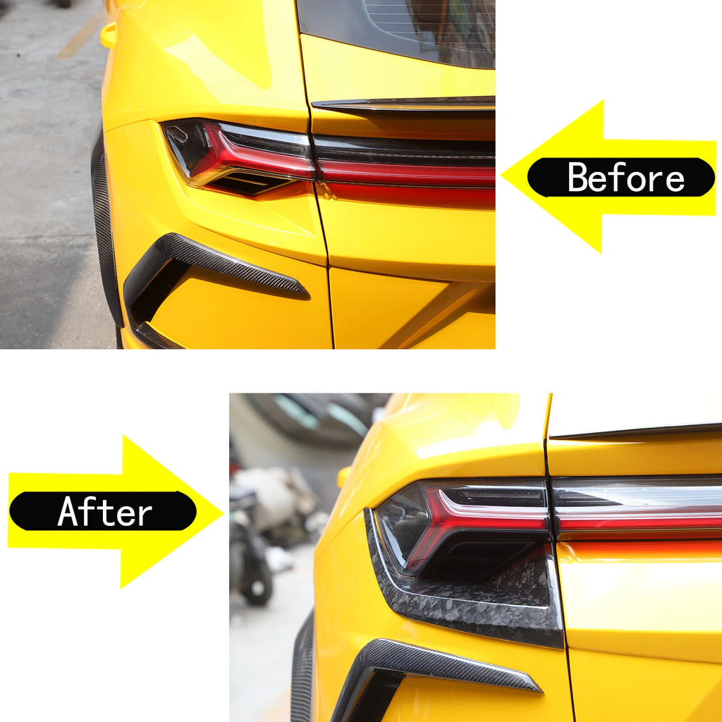 Forged Carbon Fiber Rear Tail Light Lamp Cover Trim For Lamborghni URUS 2018-23