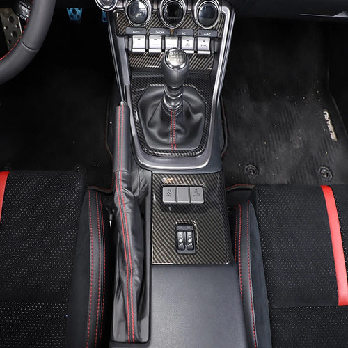 7Pcs/Set Carbon Fiber ABS Interior Dash Trim Cover Set Fits GR86 BRZ 2022-2024