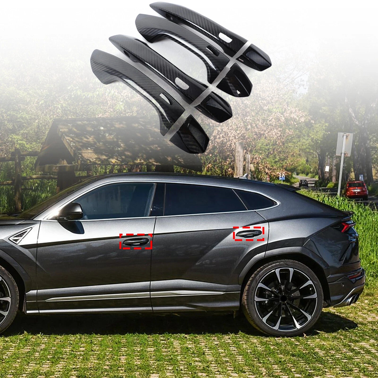 Real Carbon Fiber Exterior Full Cover Trim Set For Lamborghini URUS 2018-2021