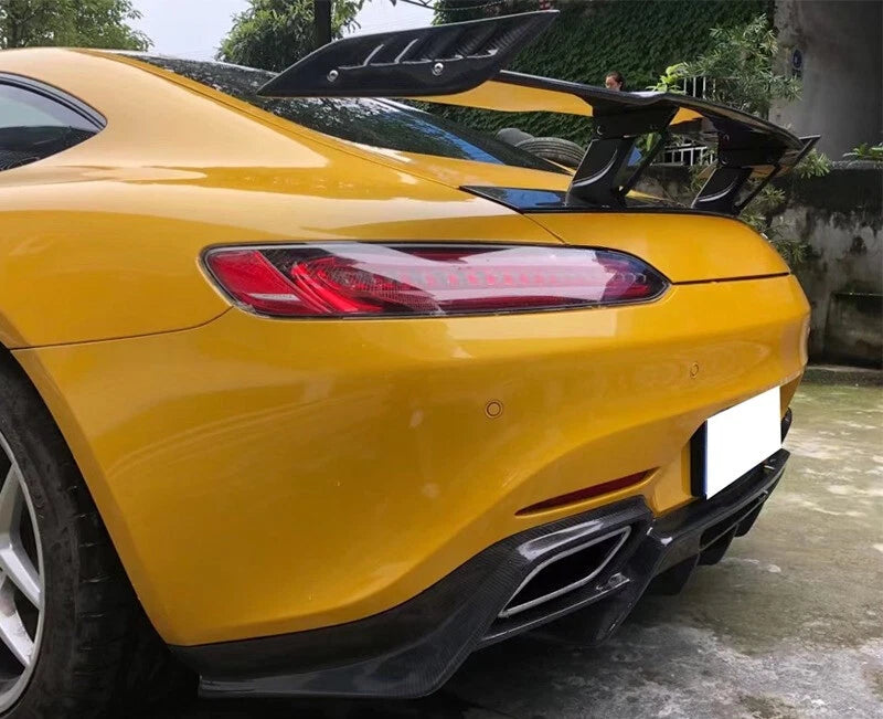 Carbon Fiber AMG GT Style Rear Diffuser Lip For Mercedes GT GTS Bumper Refit