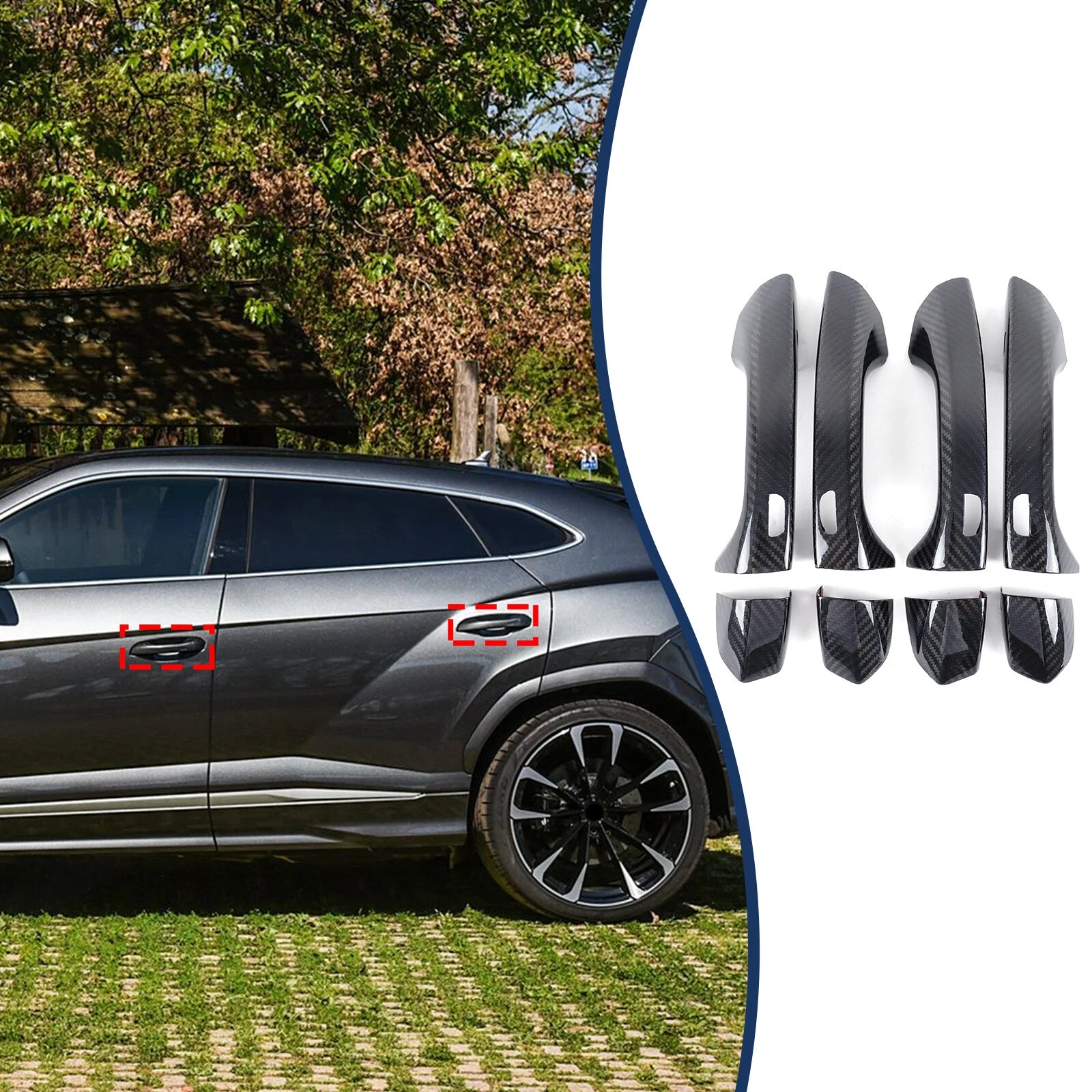 Real Carbon Fiber Exterior Full Cover Trim Set For Lamborghini URUS 2018-2021