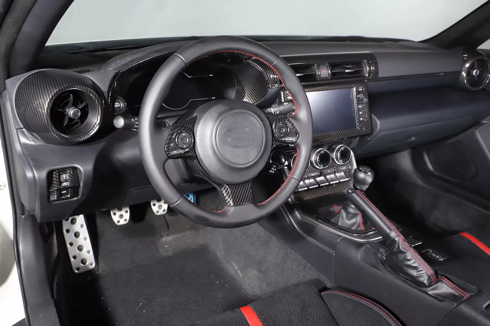 17Pcs/Set ABS Carbon Fiber Interior Trim Cover Frame Fits GR86 / BRZ 2022-2024