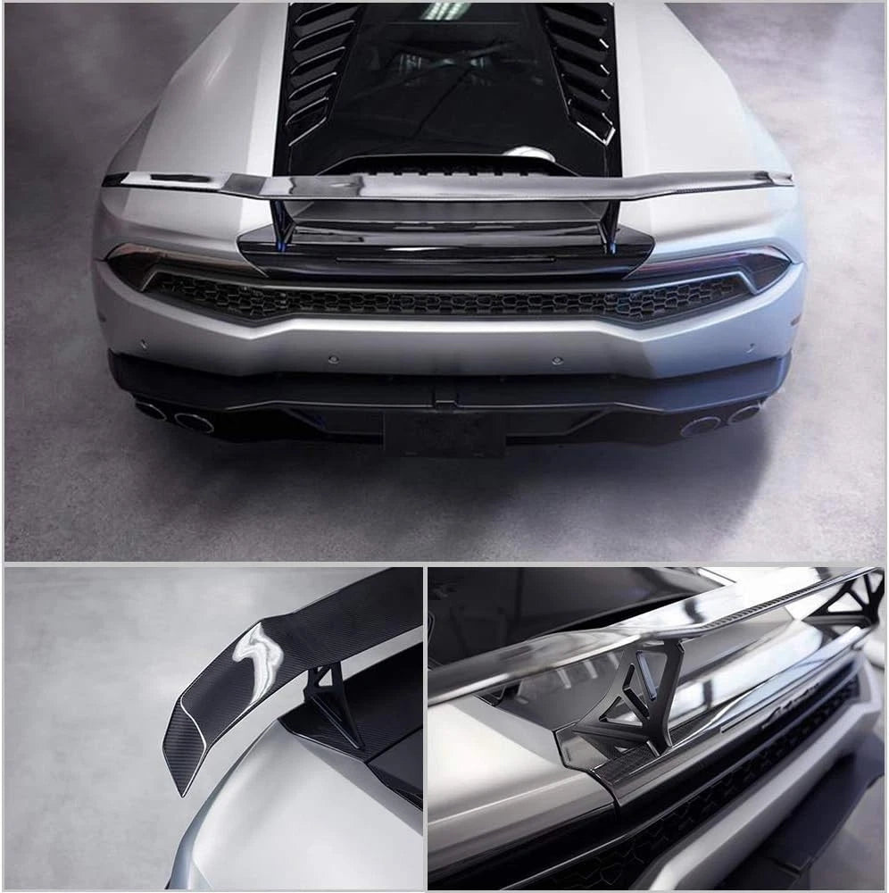 For Lamborghini Huracan LP580 LP610 Carbon Fiber Rear Wing Spoiler 2015 - 19