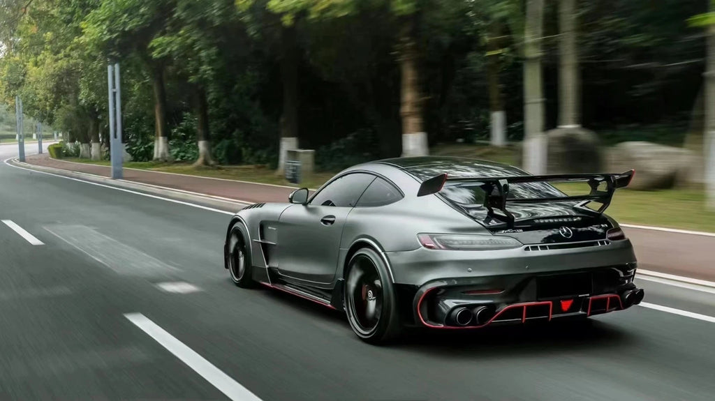 REAL CARBON FIBER REAR TRUNK SPOILER WING FOR MERCEDES BENZ AMG GT GTS BK STYLE
