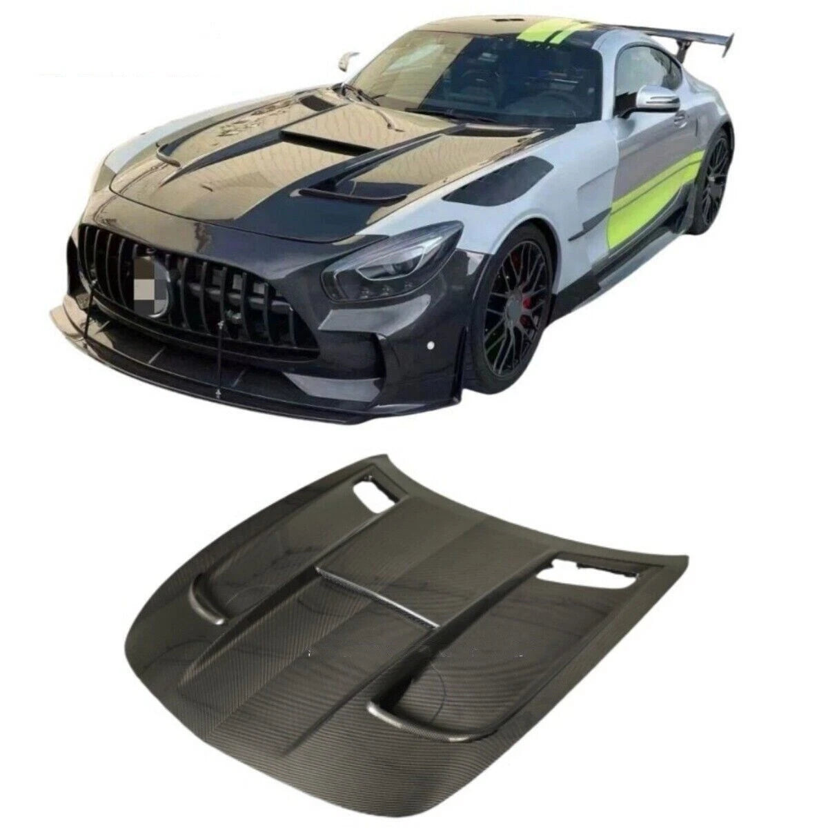 For Mercedes-Benz AMG GT GTR GTS GTC Dry Carbon Fiber BodyKit Hoods Panels Cover