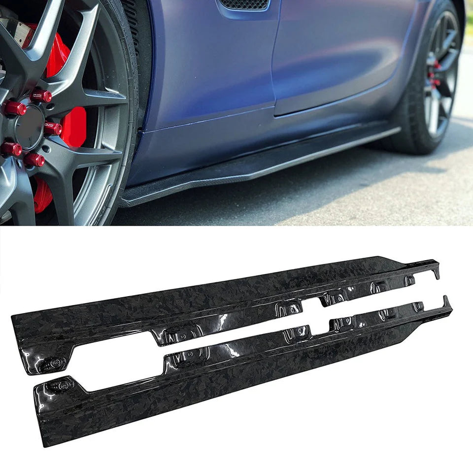 FORGED СARBON FIBER SISDE SKIRTS for AMG GT GTS C190 2014 - 2017